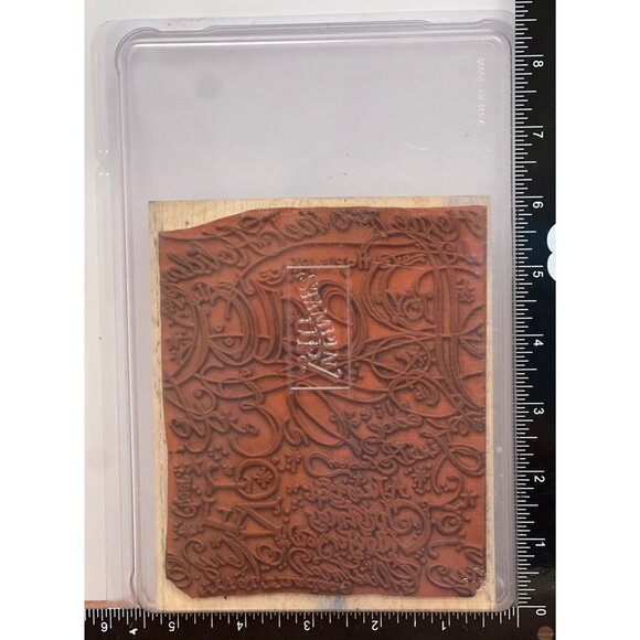 2003 STAMPIN' UP! Holiday Print Wood Mounted Rubber BLOCK Stamp Christmas Wish - Picture 3 of 7